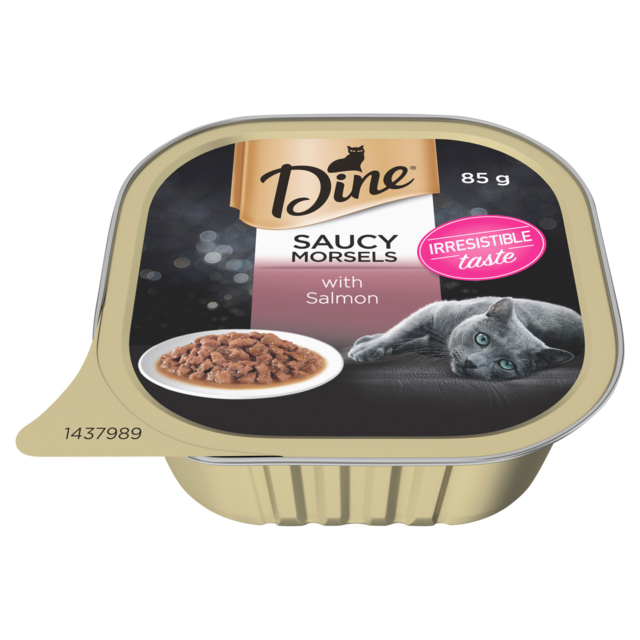 Dine Saucy Morsels With Salmon Wet Cat Food - Product Image 1