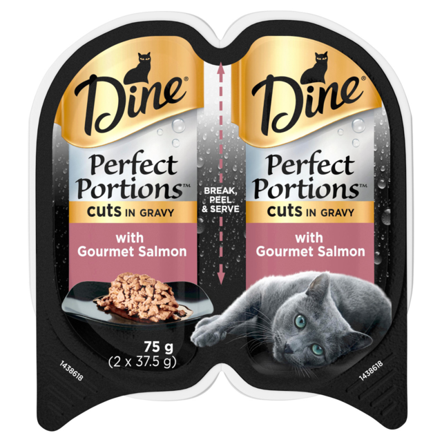 Dine Perfect Portions Cuts In Gravy With Salmon Wet Cat Food - Product Image