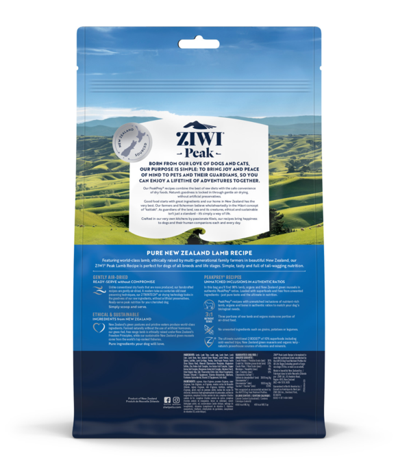 ZIWI Lamb Air Dried Dog Food - Product Image 1