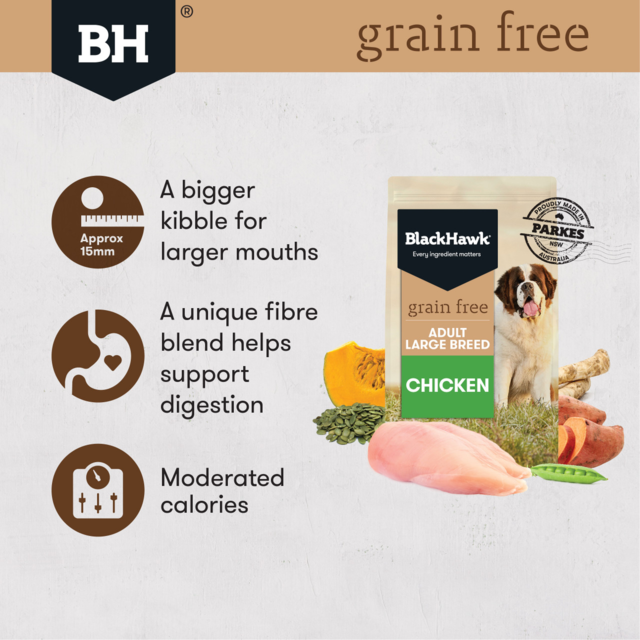 Black Hawk Grain Free Adult Large Breed Chicken Dry Dog Food - Product Image 1