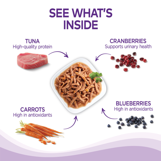 Wellness Shreds Skipjack Tuna & Shrimp Adult Wet Cat Food - Product Image 1