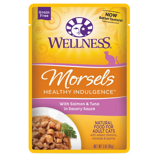 Wellness Morsels Salmon & Tuna Adult Wet Cat Food - Product Image