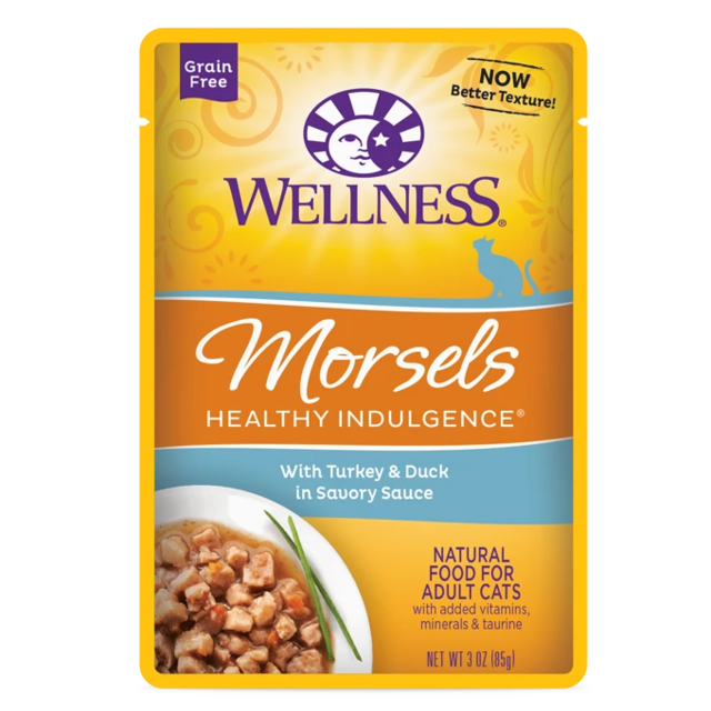 Wellness Morsels Turkey & Duck Adult Wet Cat Food - Product Image
