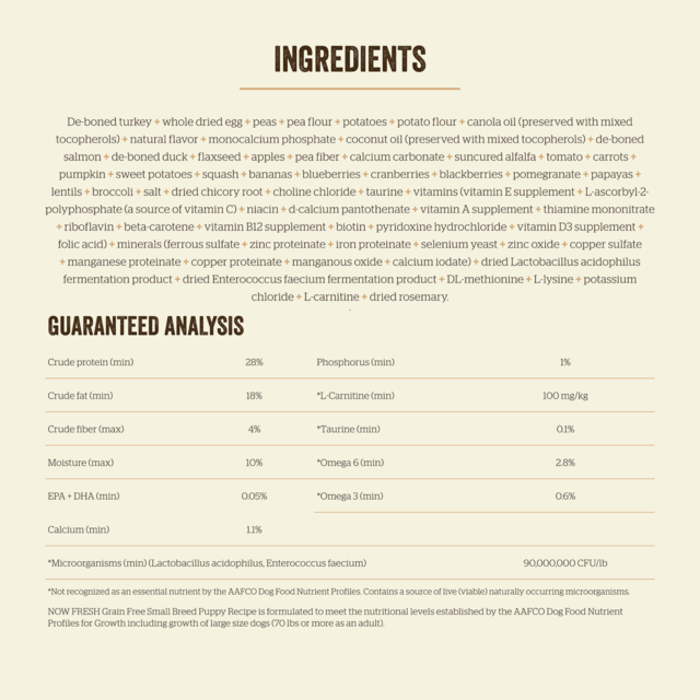 Now Fresh Grain Free Puppy Small Breed Dry Dog Food - Product Image 9