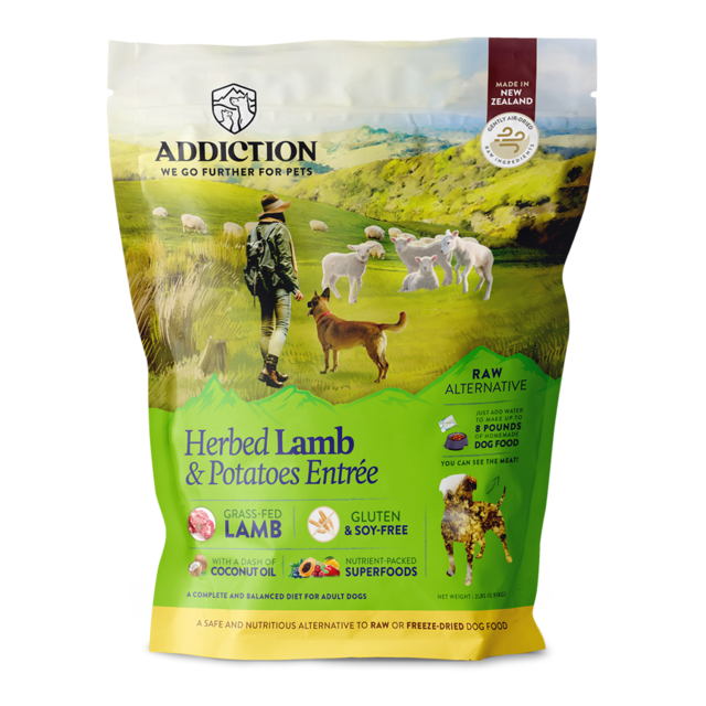 Addiction Grain-Free Herbed Lamb & Potatoes Air Dried Dog Food - Product Image