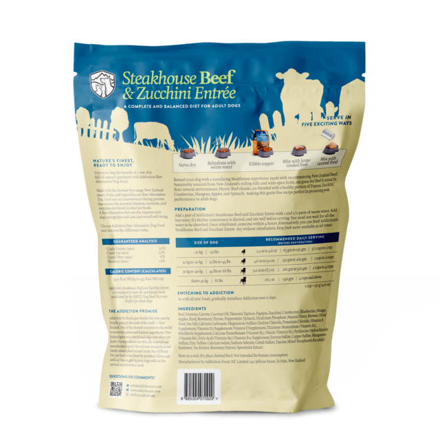 Addiction Grain-Free Steakhouse Beef & Zucchini Entrée Air Dried Dog Food - Product Image 1