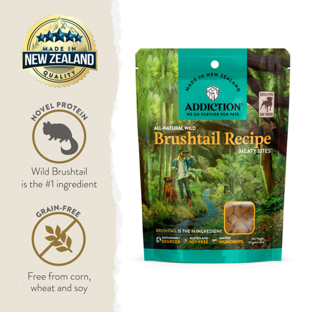 Addiction Grain-Free Wild Brushtail Meaty Bites Dog Treats - Product Image 1