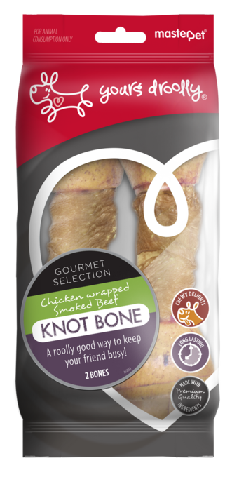 Yours Droolly Chicken Wrapped Knot Bone Dog Treats - Product Image