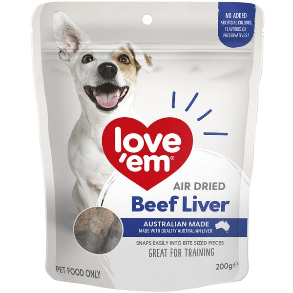 Love'Em Air Dried Beef Liver Dog Treats - Product Image