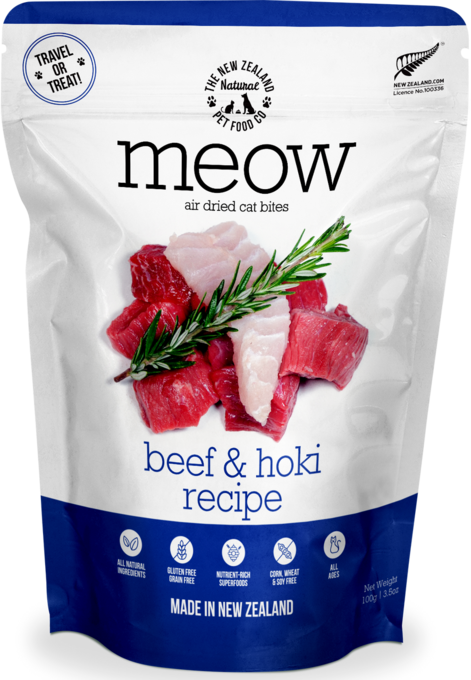 The NZ Natural Pet Food Co Meow Beef & Hoki Air Dried Cat Food - Product Image