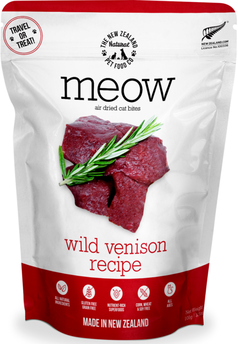 The NZ Natural Pet Food Co Meow Venison Air Dried Cat Food - Product Image