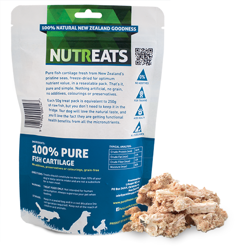 Nutreats Freeze Dried Ocean Fish Cartilage Dog Treats - Product Image 1
