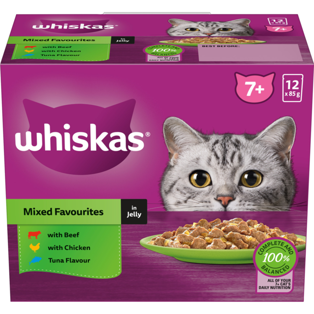 Whiskas Mixed Favourites in Jelly Senior Wet Cat Food - Product Image