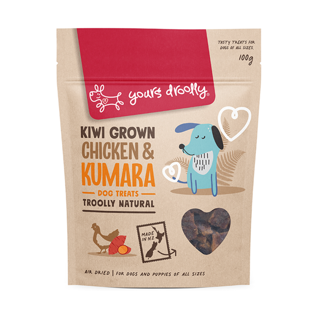 Yours Droolly Kiwi Grown Chicken & Kumara Dog Treats - Product Image