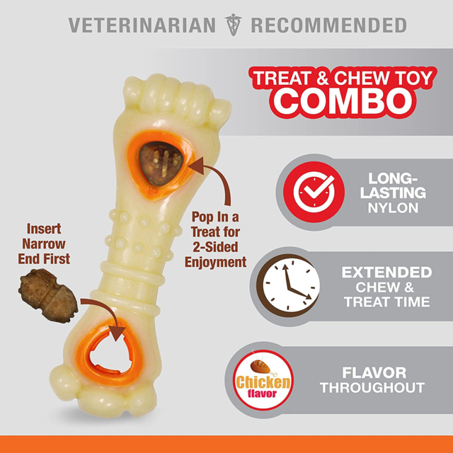 Nylabone Power Chew Knuckle Bone Chew Toy & Treat Combo - Product Image 1