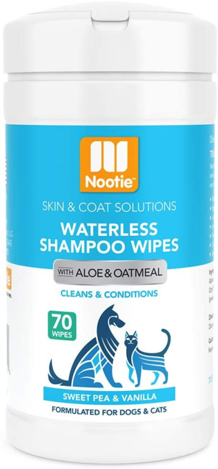Nootie Sweet Pea & Vanilla Cat and Dog Waterless Shampoo Wipes - Product Image