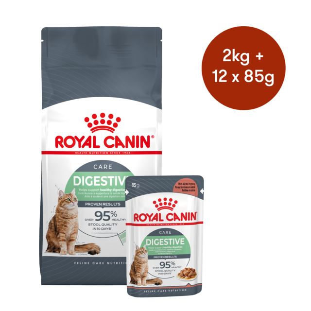 Royal Canin Digestive Care Dry + Wet Cat Food Bundle - Product Image