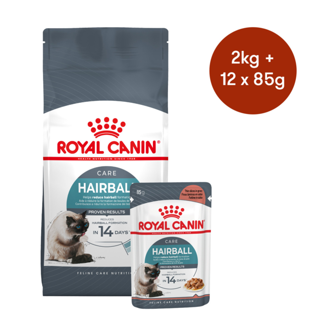 Royal Canin Hairball Care Dry + Wet Cat Food Bundle - Product Image