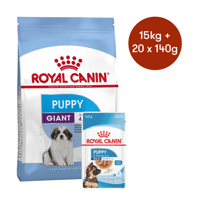 Royal Canin Giant Puppy Dry + Wet Dog Food Bundle - Product Image