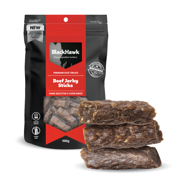 Black Hawk Beef Jerky Sticks Dog Treats - Product Image