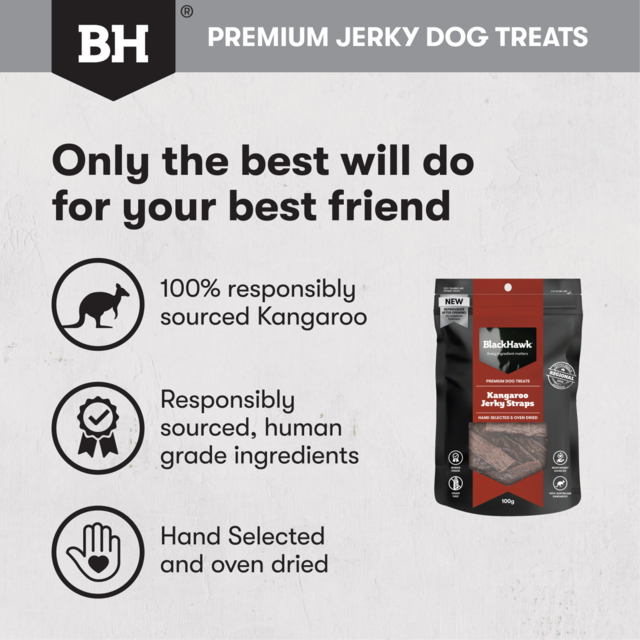 Black Hawk Kangaroo Jerky Straps Dog Treats - Product Image 7