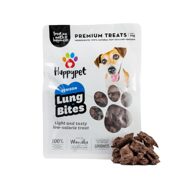 HappyPet Venison Lung Bites Dog Treats - Product Image