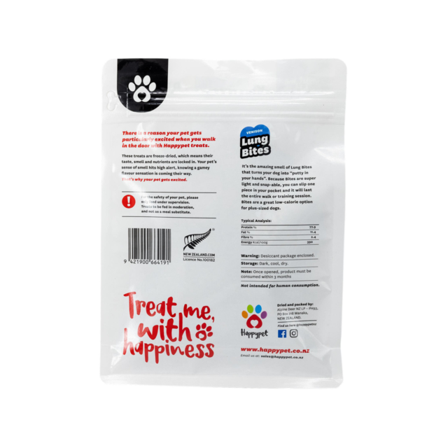 HappyPet Venison Lung Bites Dog Treats - Product Image 5