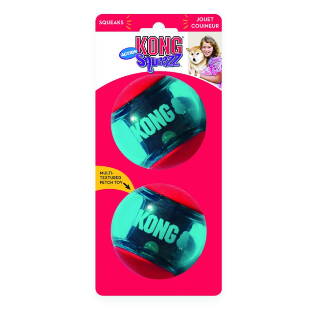 KONG Squeezz Action Ball Dog Toy - Product Image