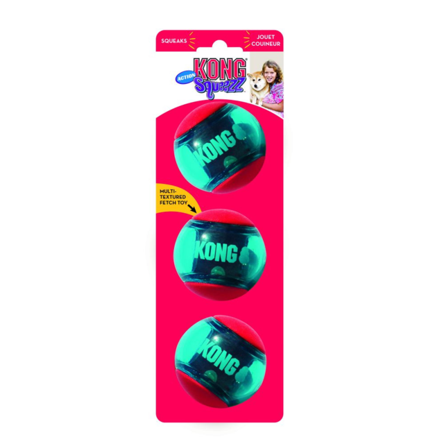 KONG Squeezz Action Ball Dog Toy - Product Image 1