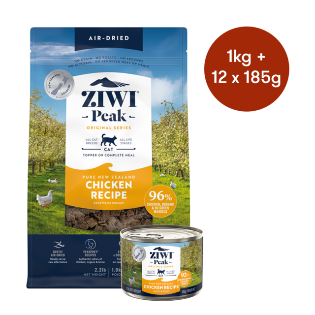 Ziwi Chicken Air Dried + Wet Cat Food Bundle - Product Image