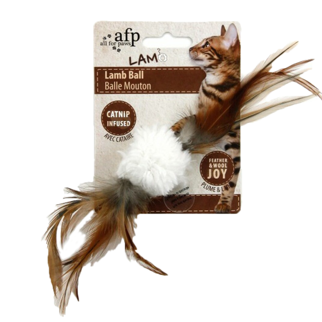 All For Paws Lambswool Lamb Ball Cat Toy - Product Image