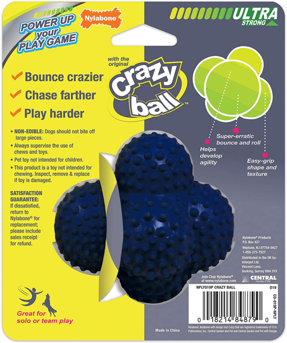 Nylabone Power Play Crazy Ball Dog Toy - Product Image 1