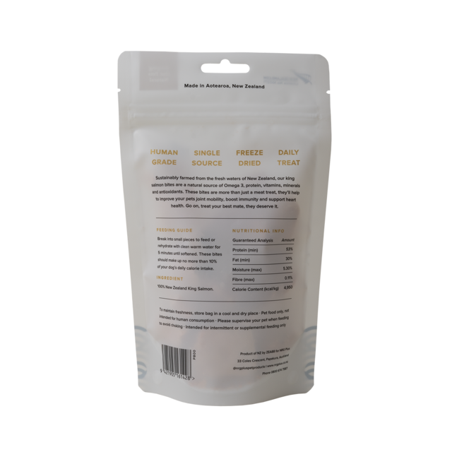 NRG+ New Zealand King Salmon Bites Pet Treats - Product Image 1