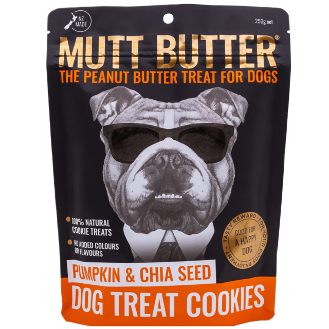 Mutt Butter Peanut Butter, Pumpkin & Chia Seed Cookies Dog Treat - Product Image