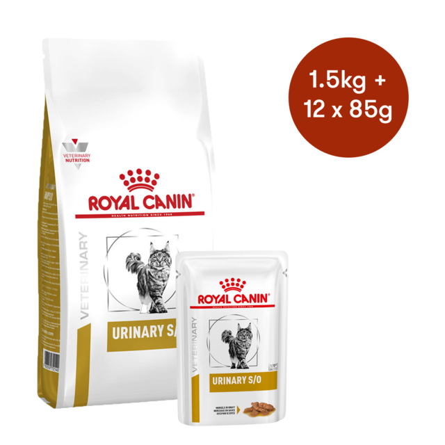 Royal Canin Vet Urinary S/O Dry + Wet Cat Food Bundle - Product Image