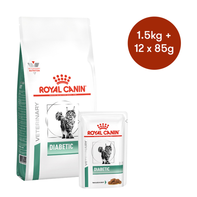 Royal Canin Vet Diabetic Dry + Wet Cat Food Bundle - Product Image