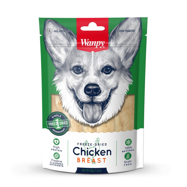 Wanpy Freeze Dried Chicken Breast Dog Treats - Product Image