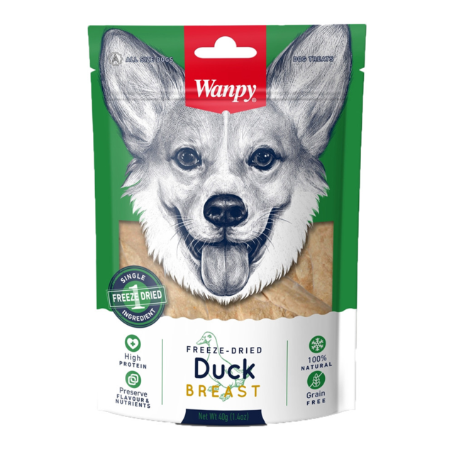 Wanpy Freeze Dried Duck Breast Dog Treats - Product Image