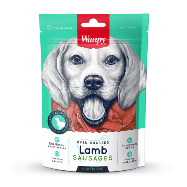 Wanpy Oven Roasted Lamb Sausages Dog Treats - Product Image