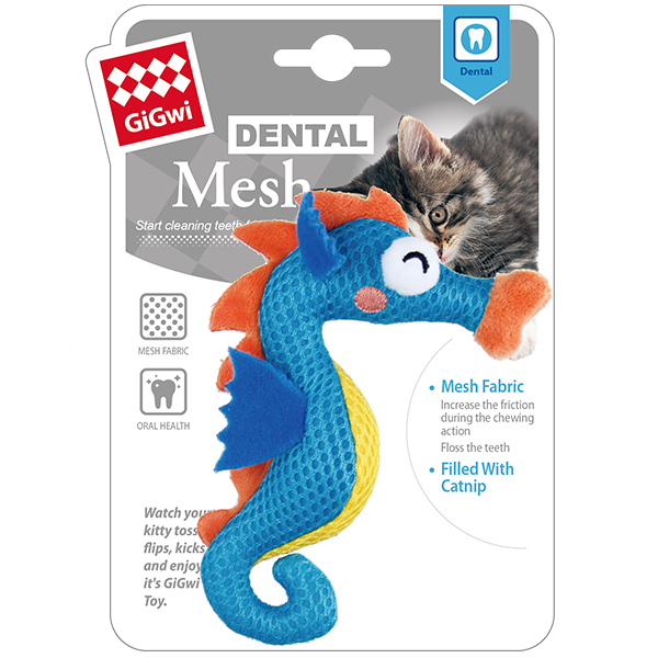 GiGwi Seahorse Dental Mesh Cat Toy - Product Image