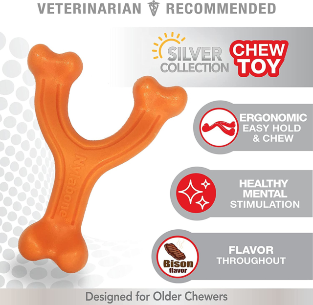 Nylabone Silver Collection Senior Wishbone Power Chew Toy - Product Image 1
