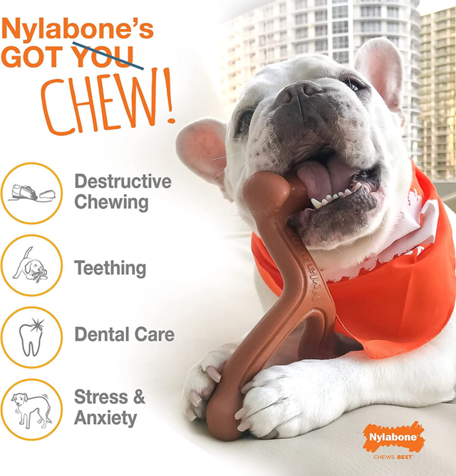Nylabone Silver Collection Senior Wishbone Power Chew Toy - Product Image 2