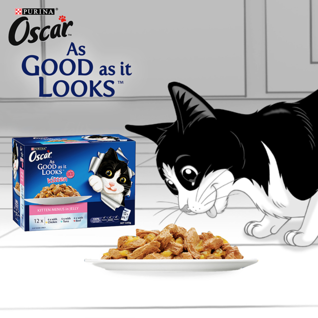 Oscar Menus in Jelly Kitten Wet Cat Food - Product Image 1