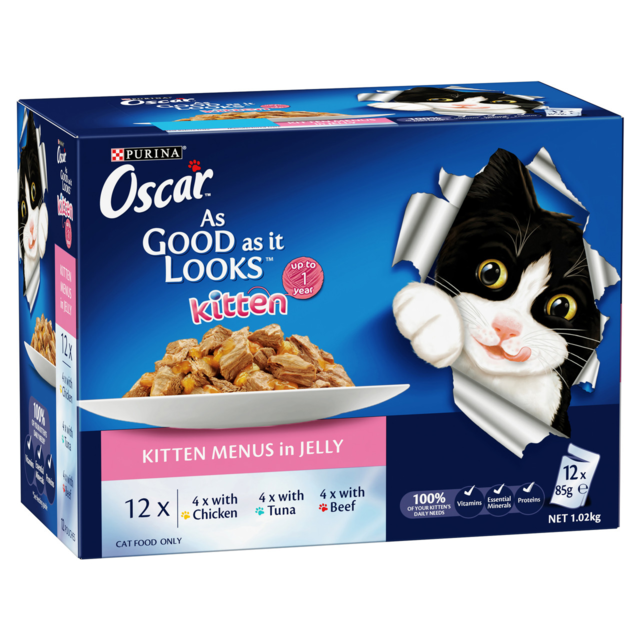 Oscar Menus in Jelly Kitten Wet Cat Food - Product Image