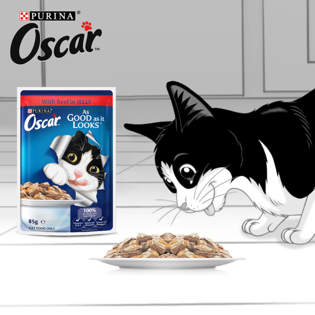 Oscar Beef in Jelly Adult Wet Cat Food - Product Image 2