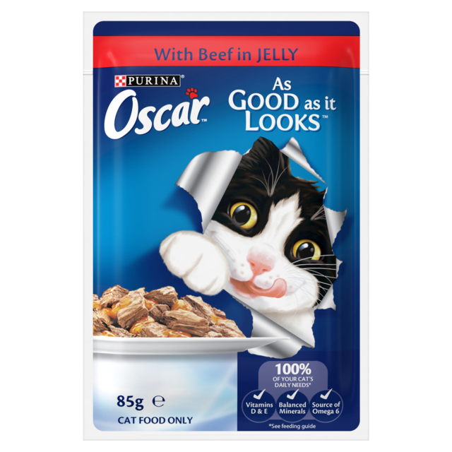 Oscar Beef in Jelly Adult Wet Cat Food - Product Image