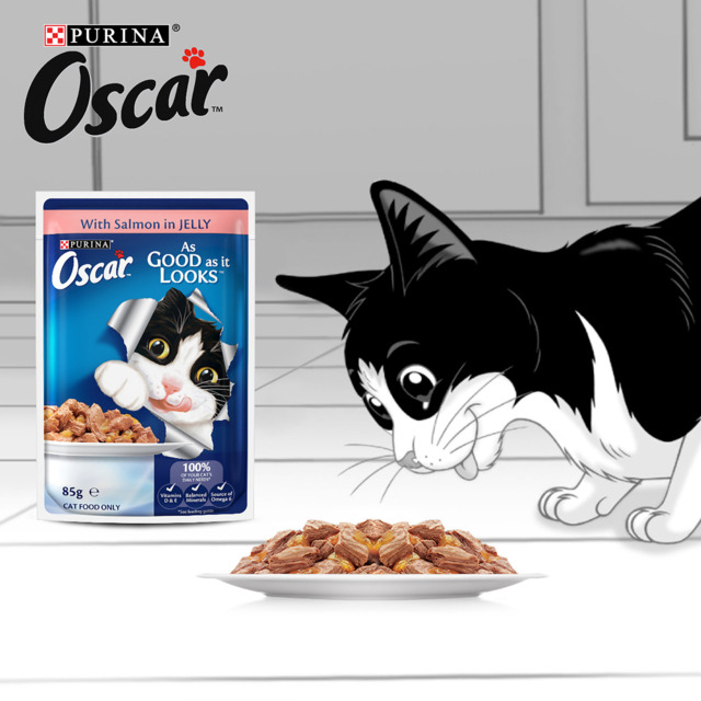 Oscar Salmon in Jelly Adult Wet Cat Food - Product Image 2