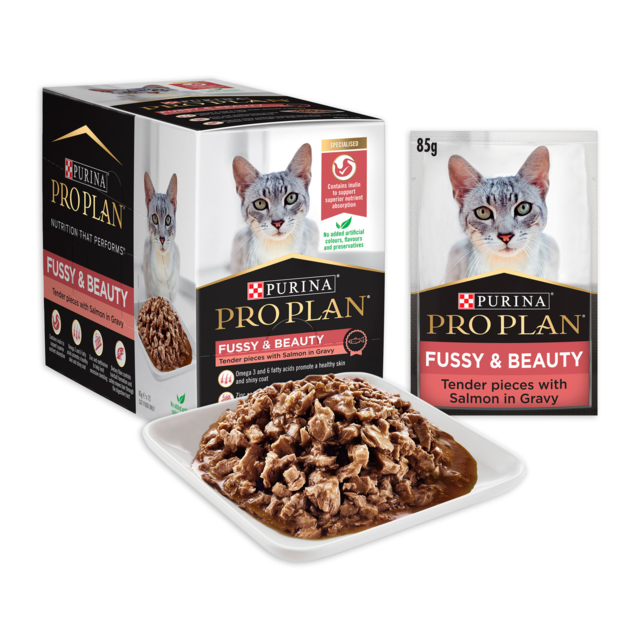 Pro Plan Fussy & Beauty Salmon Wet Cat Food - Product Image 1