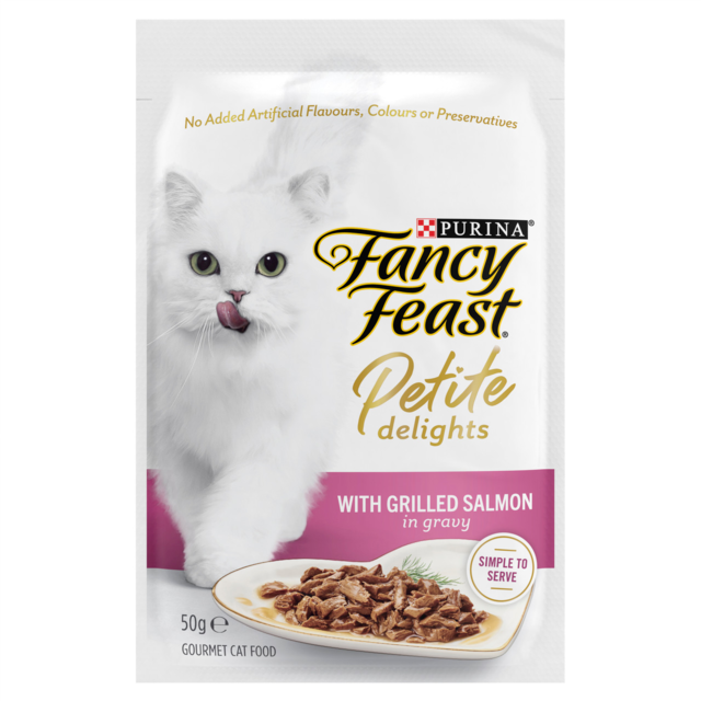 Fancy Feast Petite Delights Grilled Salmon in Gravy Wet Cat Food - Product Image