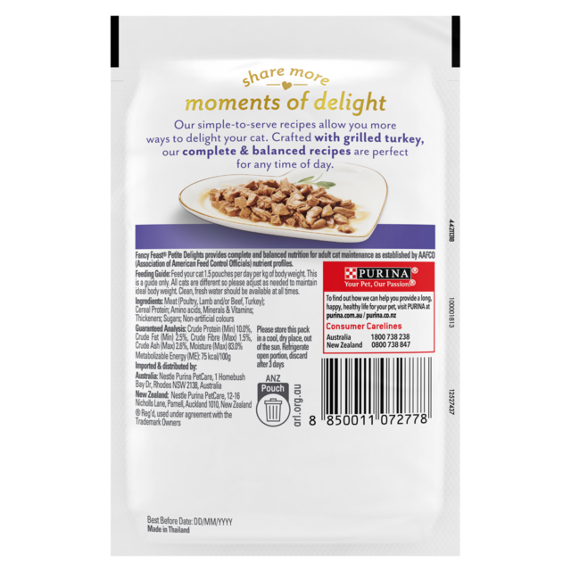 Fancy Feast Petite Delights Grilled Turkey in Gravy Wet Cat Food - Product Image 1